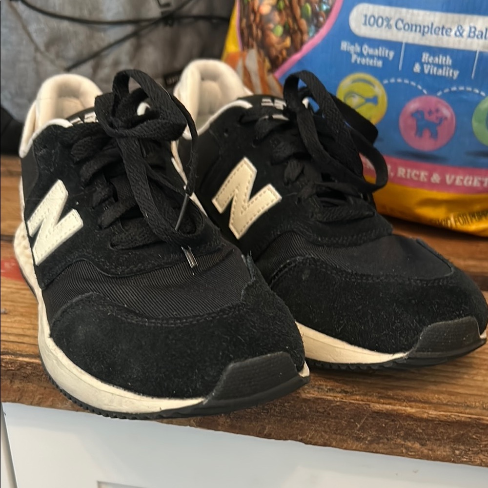 New Balance Kids Black and White Sneakers